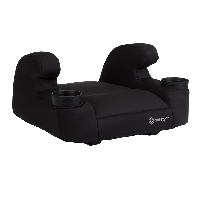 Safety 1st Comfort Ride Lite Booster Car Seat, 2-Pack, Lightweight Backless Booster Seat, Machine Washable, Dishwasher Safe Cup Holders, USA-Made, Fits Kids 40-100 lbs, 43.4-57", Black