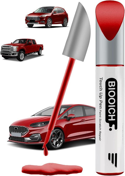 Touch Up Paint Pen Exact Color Match Car Chip and Scratch Repair (for Ford, Race Red(PQ))