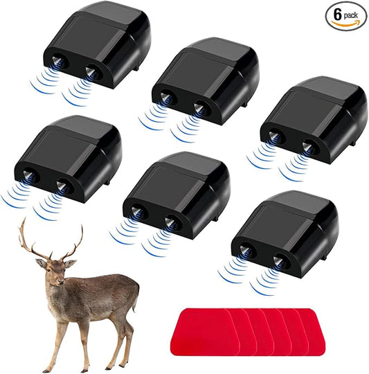 Dickno 6 PCS Deer Whistles for Car, Automotive Deer Warning Whistle Devices, Animal Warning Devices Avoids Collision, Universal Animal Alert Accessories for Vehicles (Black)