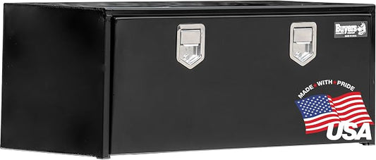 Buyers Products 1702110 Steel Underbody Truck Tool Box 18 x 18 x 48 Inch, Black Powder-Coated 14 Ga Steel, Locking Stainless Paddle Latch, Drop Door, Weather-Resistant, Made in USA