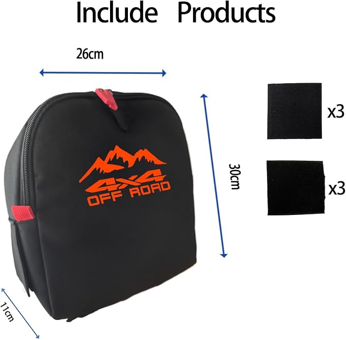 Trunk cubby storage bag Cargo side pocket compatible with Toyota RAV4 2019-2025 backpack organizer car trunk accessories (4x4Orange)