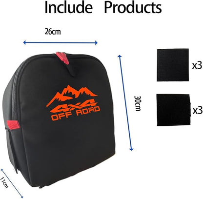 Trunk cubby storage bag Cargo side pocket compatible with Toyota RAV4 2019-2025 backpack organizer car trunk accessories (4x4Orange)