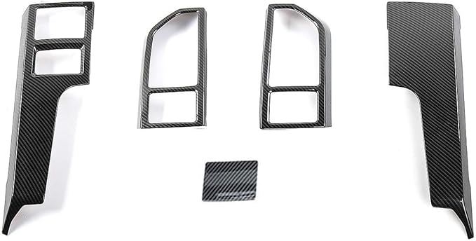 Keptrim for F150 ABS Carbon Fiber Central Console Air Conditioner Panel Trim for 2015 2016 2017 2018 2019 2020 Ford F150, 5pcs