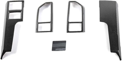 Keptrim for F150 ABS Carbon Fiber Central Console Air Conditioner Panel Trim for 2015 2016 2017 2018 2019 2020 Ford F150, 5pcs