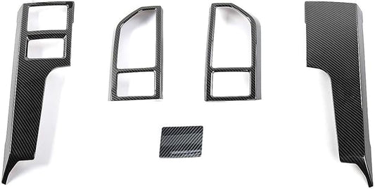 Keptrim for F150 ABS Carbon Fiber Central Console Air Conditioner Panel Trim for 2015 2016 2017 2018 2019 2020 Ford F150, 5pcs