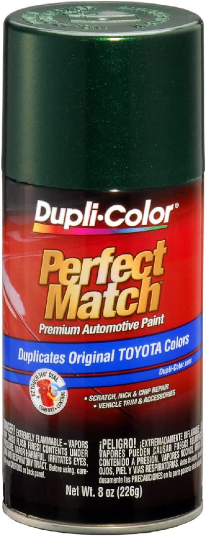 Dupli-Color EBTY16037 Perfect Match Automotive Spray Paint – Toyota Dark Green Mica, 6M2 – 8 oz. Aerosol Can