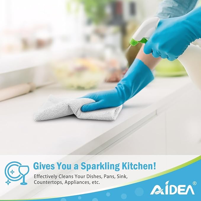 AIDEA Microfiber Cleaning Cloth White-600PK, Soft Microfiber Towels for Cars, Absorbent Cleaning Rags, Lint-Free Streak-Free Wash Cloths for House, Kitchen, Window,11.5"×11.5"