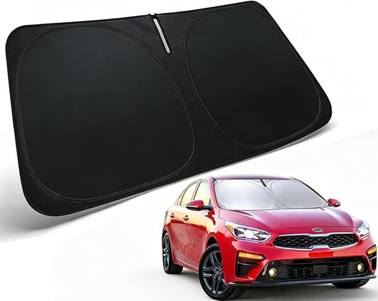 Windshield Sun Shade for Kia Forte 2019-2024, Car Front Window Sunshade with 240T Sun Visor Protector Blocks UV Rays Heat Sun Shield Accessories