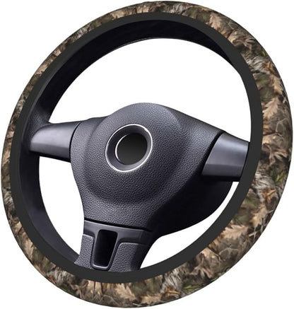 Camo Steering Wheel Covers Non Slip Neoprene Universal 15 Inch Steering Wheel Protector Car Cover for Men Women