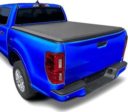 Tyger Auto T3 Soft Tri-fold Truck Bed Tonneau Cover Compatible with 2019-2023 Ford Ranger | 5' Bed | TG-BC3F1066 | Vinyl, Black