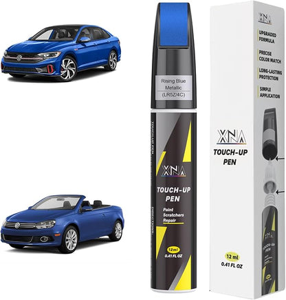 XNA Rising Blue Metallic(LR5Z/4C) for Volkswagen Touch Up Paint, Car Scratch Remover for Nicks and Chips Repair, 2-In-1 Quick & Easy Fix Car Scratch Repair Kit with Exact Color-Matched