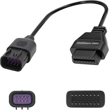 8 Pin OBD1 to 16 Pin OBD2 Adapter Cable Fit for Older Polaris,OBD1 to OBD2 Convertor Adapter Cable Compatible Older Polaris ATV Motorcycle Slingshot,RZR, Ranger, General, Sportsman, ACE,etc
