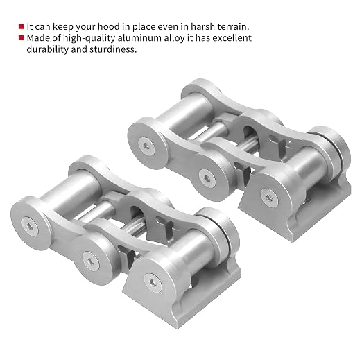 Hood Latches Kit Durable Secure Locking System for JK 2 Door & Unlimited 4 Door 2007‑2017 Off Roading Enthusiasts (Ti Color)