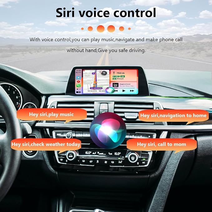 Wireless CarPlay Android Auto Retrofit Kit Decoder Box for BMW NBT System 1/2/3/4/5/6/7 Series X3/X4/X5/X6, Support Mirror Link, Camera, GPS, Siri, YouTube, for BWM Accessories