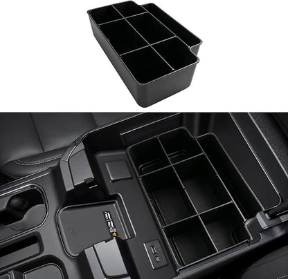Center Console Lower Armrest Organizer Tray for 2022-2026 Silverado&Sierra 1500/2024-2026 Silverado&Sierra 2500HD/3500HD - Full Console w/Bucket Seats Only
