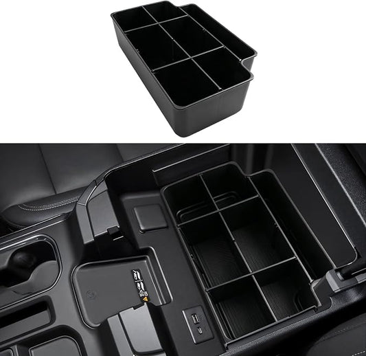 Center Console Lower Armrest Organizer Tray for 2022-2026 Silverado&Sierra 1500/2024-2026 Silverado&Sierra 2500HD/3500HD - Full Console w/Bucket Seats Only