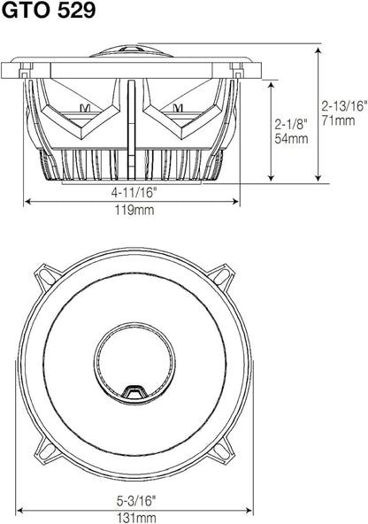 JBL GTO609C 270 Watts 6-1/2" Premium Car Audio Component Stereo Speaker System with Patented Plus One Woofer-Cone Technology