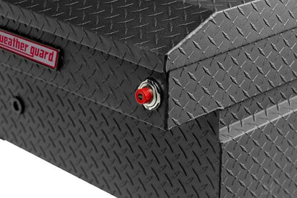 Weather Guard Saddle Truck Tool Box Aluminum Full Extra Wide Textured Matte Black