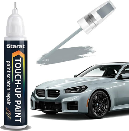 Brooklyn Gray Metallic(C4P) Touch Up Paint Pen for BMW 2-in-1 Quick & Easy Car Scratch Repair Kit Exact OEM Match for X5/X4/iX3/X3/X2/X1/5/1 Series