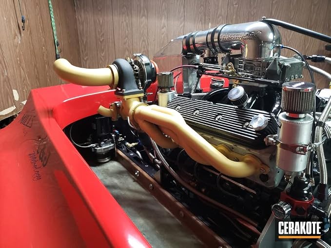 CERAKOTE® Glacier Gold Coating Kit (C-7800 16 oz.) - Everything Needed to Spray Cerakote - Air Cure - Durable, High Temp Performance Ceramic Coating (1800°F Rating)