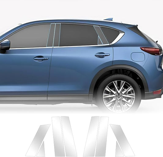 for 2017-2021 Mazda CX-5 8.5mil TPU PPF Clear Car Pre-Cut Paint Protective Film HD Scratch Exterior Accessories (BC Pillar Stickers 8Pcs)