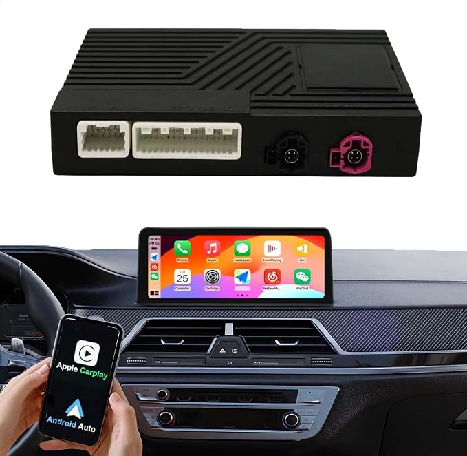 Wireless CarPlay Android Auto Retrofit Kit Decoder Box for BMW NBT System 1/2/3/4/5/6/7 Series X3/X4/X5/X6, Support Mirror Link, Camera, GPS, Siri, YouTube, for BWM Accessories