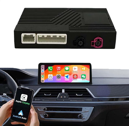 Wireless CarPlay Android Auto Retrofit Kit Decoder Box for BMW NBT System 1/2/3/4/5/6/7 Series X3/X4/X5/X6, Support Mirror Link, Camera, GPS, Siri, YouTube, for BWM Accessories