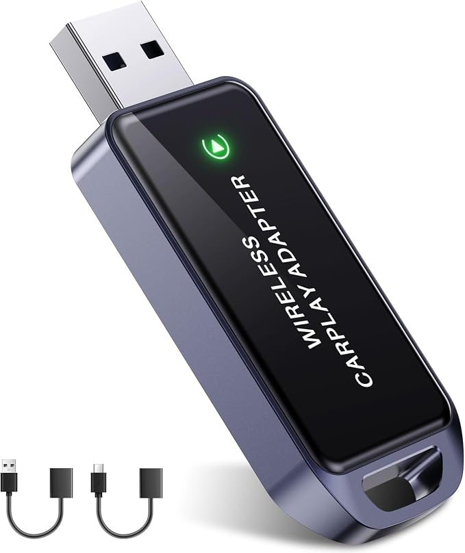 Wireless CarPlay Adapter for iPhone, 2026 Upgraded Mini Design & Plug and Play & 5s Auto Stable Connection Converts Wired Connections to Wireless Compatible for iPhone 6+ (iOS 10+) & 2016+ Car
