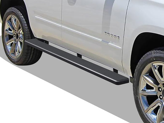 APS Running Boards (Nerf Bars Side Steps Step Bars) Compatible with Chevy Tahoe GMC Yukon 2000-2020 4Dr (Exclude Z71 Denali Yukon XL) (Stainless Steel Black Powder Coated 6in)