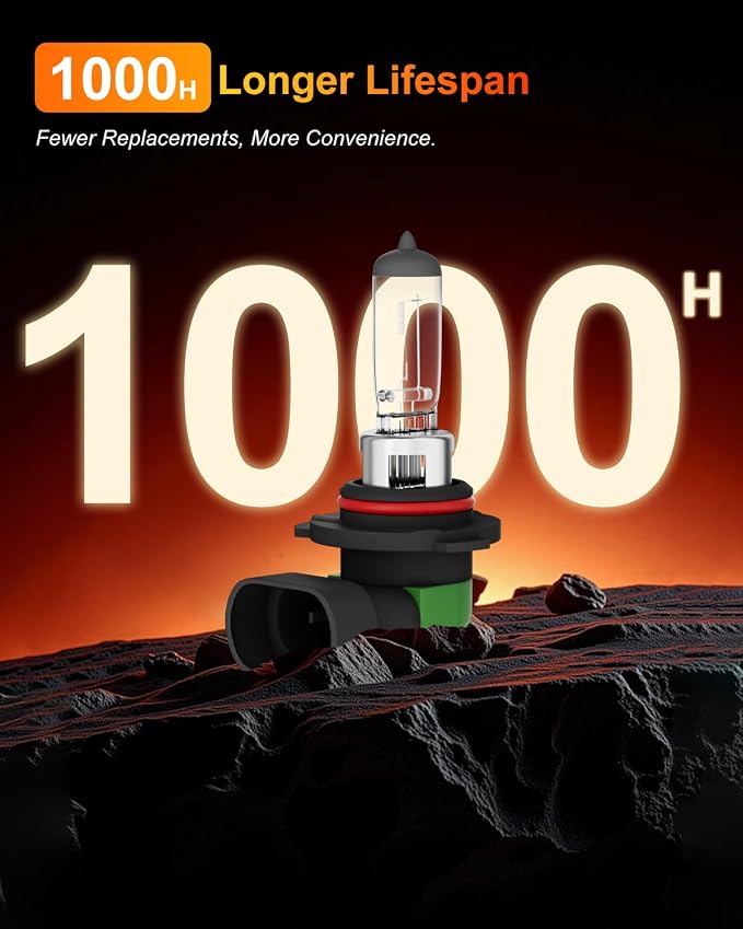 9006 HB4 Halogen Headlight Bulb, 12V 55W Standard Halogen Light Bulb, 3800K, 4000 Lumens, High Brightness Headlight Bulb, Head Light Bulbs for Car,Headlight Bulbs Low Beam, Pack of 2