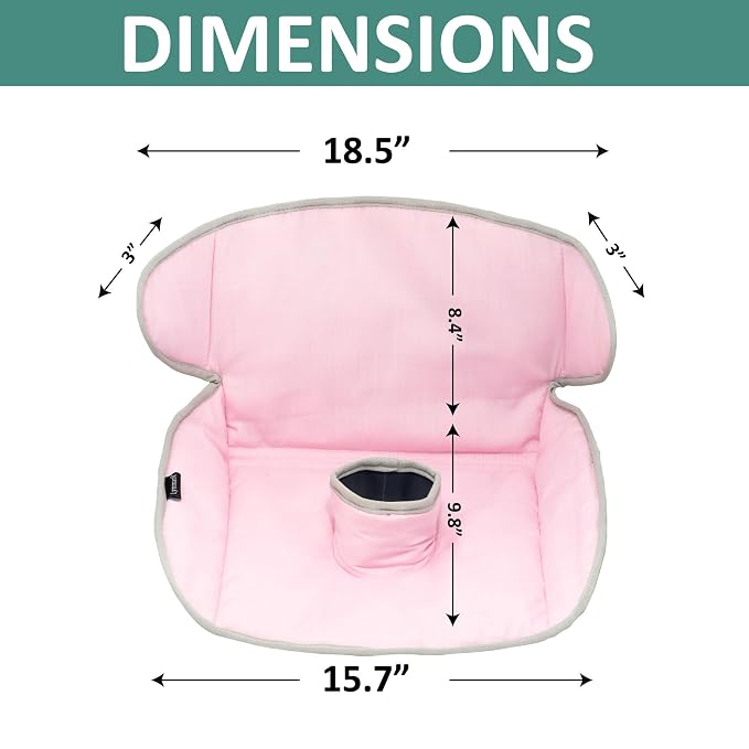Lynmark® Potty Training Car Seat Protector Cover - Waterproof Soft Piddle Pads for Toddlers and Baby Carseat - Travel-Friendly Universal Washable Liner Mat for Spills, Nappy Leaks, Accidents - Pink