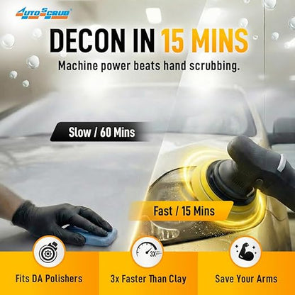 Nanoskin AUTOSCRUB 6" Surface Prep Pad Medium Grade- Patented Clay Bar Replacement Tool to Remove Embedded Contaminants Before Wax & Coating | Safe for Painted Surface, Glass, Plastic, Metal & More