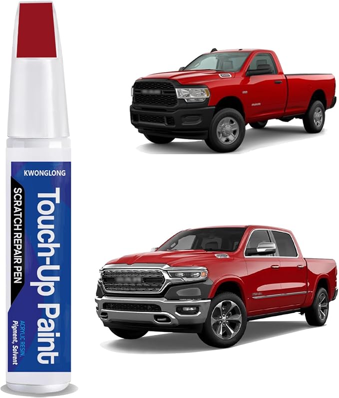 Flame Red PR4/PR4 Touch Up Paint Compatible with RAM 2015-2024 All Models, 2-in-1 Car Paint Scratch Repair Kit, Quick & Easy Solution to Repair