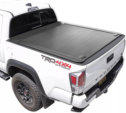 Syneticusa MB Retractable Tonneau Cover | 2016–2026 Toyota Tacoma 5ft (60") Short Bed | 6063-T5 Aluminum | Double Lock | 3-Year Warranty | Waterproof Low Profile Hard Truck Bed Cover
