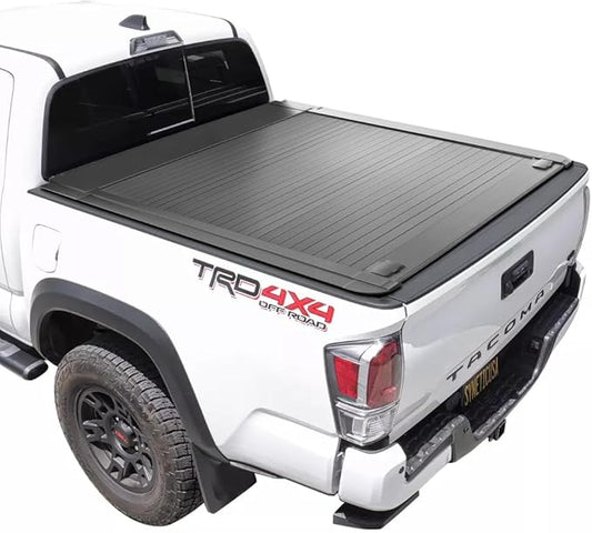 Syneticusa MB Retractable Tonneau Cover | 2016–2026 Toyota Tacoma 5ft (60") Short Bed | 6063-T5 Aluminum | Double Lock | 3-Year Warranty | Waterproof Low Profile Hard Truck Bed Cover