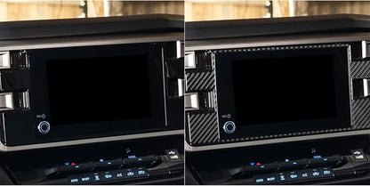 NVCNX Real Premium Carbon Fiber for Toyota Tundra 2022-2026 / Sequoia 2023-2026 2024 2025 Car Dash Navigation Screen Panel Cover Interior Trim Accessories Thick Overlay Sticker Decal 1PC only for SR5