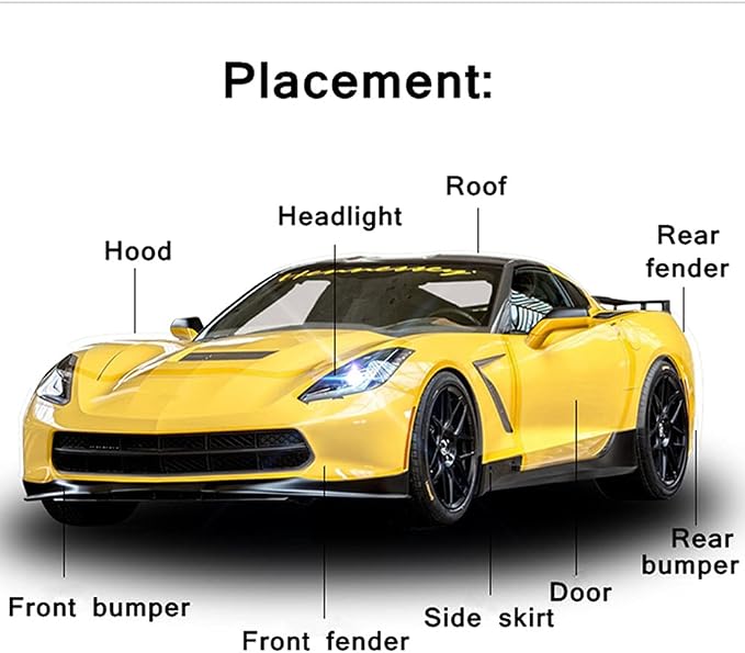 Clear Car Paint Protection Film Self Healing Adhesive Automotive Vinyl Anti-Scratch Glossy Car Body Wrap Guard Vinyl, 20" x 60"