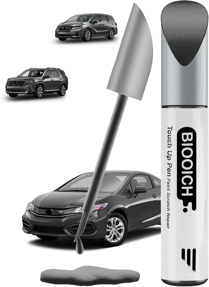 Touch Up Paint Pen Exact Color Match Car Chip and Scratch Repair (for Honda, Modern Steel Metallic(NH-797M))