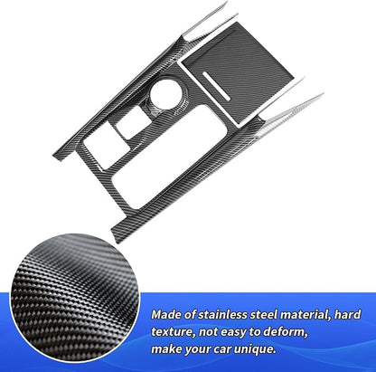 Car Center Console Gear Shift Panel Trim Cover for Ford Explorer 2020 2021 2022 2023 2024 Auto Interior Decorations Accessories Central Control Protection Frame Carbon Fiber Style Kit