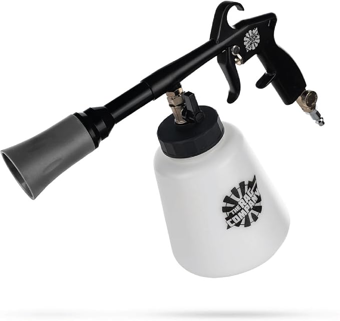 The Rag Company - Ultra AIR Blaster Plus - Deep Clean Interior Detailing Tool; Air and Liquid Combo; Durable Metal Design; Trigger Operated - Black