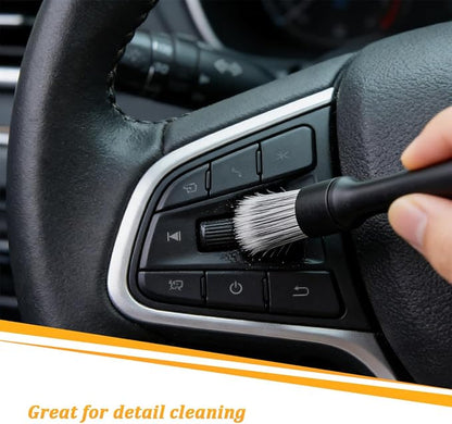 3PCS Car Detailing Brush Kit, Includes Ultra Soft No Scratch Boars Detailing Duster Brush Set for Exterior Interior, Multi-Use Auto Interior Dusting Cleaning Kit, Universal Fit