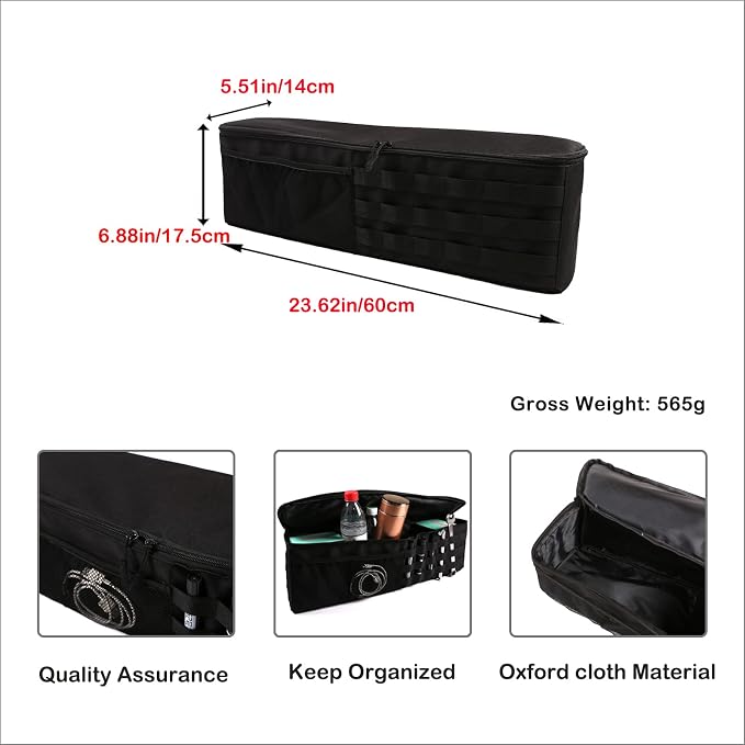 Aunginsy Car Trunk Organizer Compatible with Toyota FJ Cruiser 2007-2021+, 1PCS Left Side Trunk Storage Bag Backseat Hanging Storage Multi-Compartment Oxford Cloth Space Saving Interior Accessories
