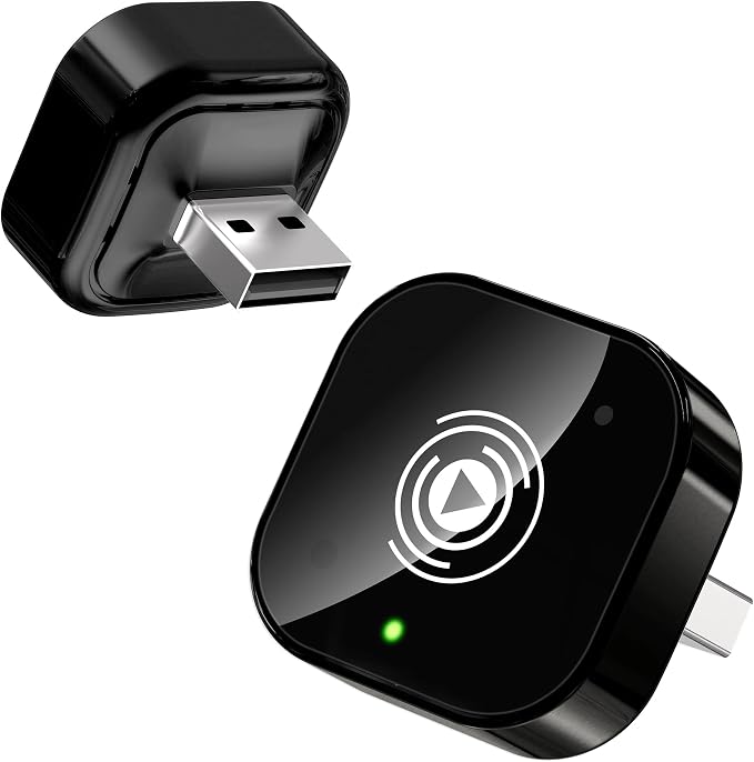 2025 Upgraded Wireless Carplay Adapter for iPhone, Plug&Play Auto-Connected Carplay Wireless Adapter Stable Fit for Cars-No Latency, BT5.3 CarPlay Dongle for Apple iPhone iOS 10+,Black