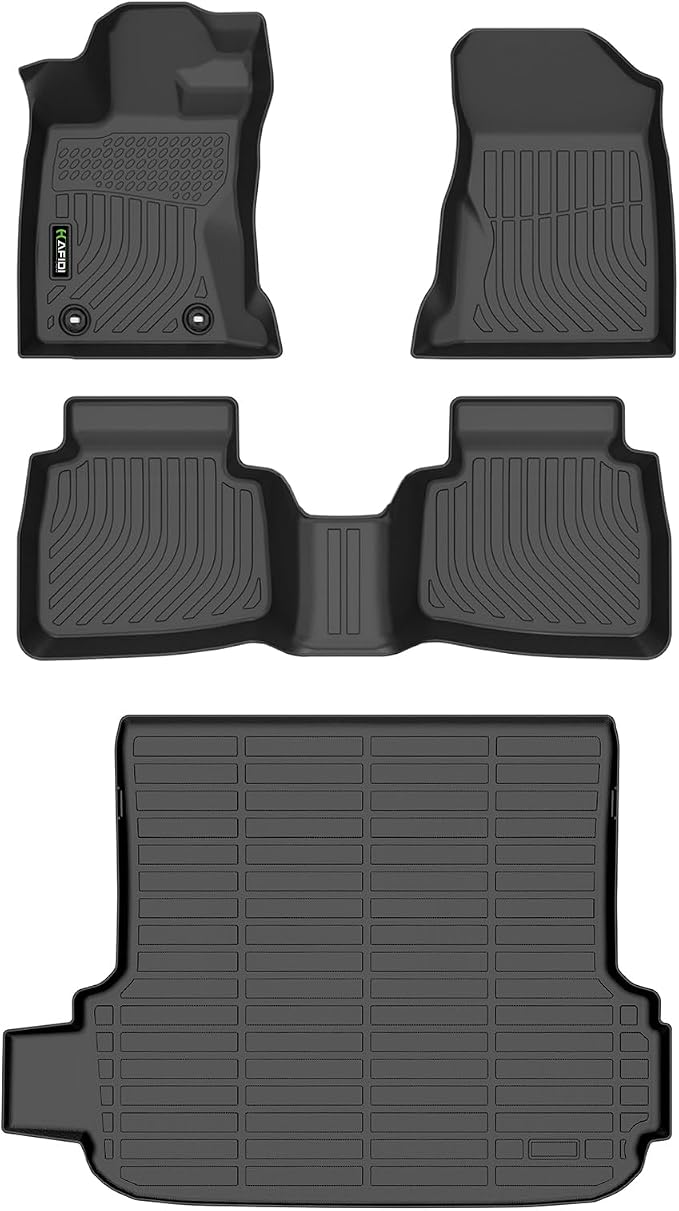 All Weather Floor Mats & Cargo Liner for Subaru Outback 2026 Custom Fit Full Set Accessories - Black