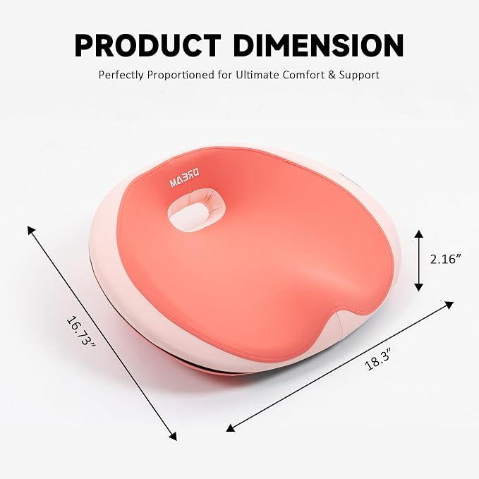 Donut Pillow Seat Cushion with Memory Foam for Tailbone Pain & Sciatica Relief - Ergonomic Hollow Office Chair Pad with Breathable Cover for Home Car Driving