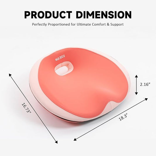 Donut Pillow Seat Cushion with Memory Foam for Tailbone Pain & Sciatica Relief - Ergonomic Hollow Office Chair Pad with Breathable Cover for Home Car Driving