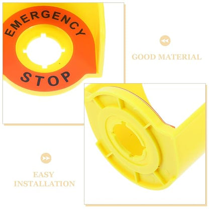 Robust Push Button Switch Cover Emergency Stop Sign for Machinery Safety Easy Install Protective Cover