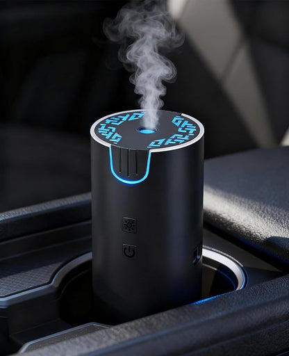 Marchred 100ML Car Diffuser, USB Rechargeable Battery Operated, Cordless Portable Essential Oil Diffuser with 7 LED Color Lights, 2 Timer Modes