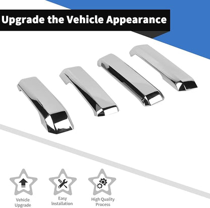 Voodonala for F150 2015-2020 Interior Door Handle Cover with Door Panel Cover Compatible with Ford F-150 2015-2020, F150 Interior Accessories 8Pcs(ABS,Chrome)