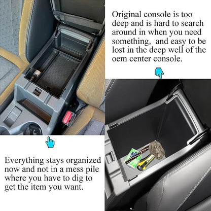 Compatible with Subaru Crosstrek Impreza 2024 2025 Center Console Armrest Storage Box ABS Tray Insert Organizer Glove Pallet Phone Holder